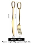 Western Dining Utensils Three-Piece Set Steak Knife Fork Soup Spoon Stainless Steel Cutlery Dishwasher Safe Dinnerware Set - Image 13