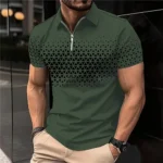 Summer T Shirts for Men 2026 Short Sleeve Men's Clothing Collar 3D Printing Plain Shirt Striped Polo Tees Fashion Pullover Tops - Image 11
