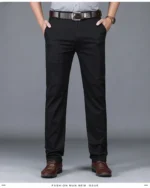 Men's Classic Stretch Casual Pants Business Office Straight Male Pants Brand Clothing Fashion Soft Cozy Trousers Solid Color - Image 17
