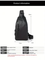 Crossbody Bag Fashionable Large Capacity Waterproof Lightweight Leisure Soft Comfortable Men Single Shoulder Bags - Image 13