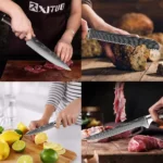 Kitchen Knife 6PCS Set Stainless Steel,Includes Chef's Knife, Bread, Boning Knife,Fruit Knife, with Stainless Steel Knife Holder - Image 6