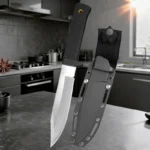 1/2 set kitchen knife set, equipped with high-end black sheath, suitable for kitchen use, a vegetable cutting and boning knife - Image 7