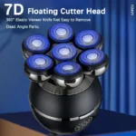 Electric Shaver 7D Floating Cutter Head Base Charging Portable Men Beard Trimmer Clipper Rechargeable Bald Head Electric Razor - Image 3