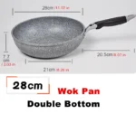 Frying Pan 28/26/24/20cm Wok Pan Non-stick Pan Skillet Cauldron Induction Cooker Frying Pans Pancake Pan Egg Pan Gas Stove Home - Image 8