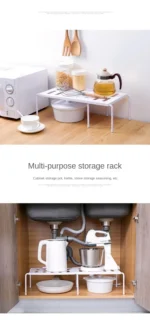 ABS Shoe Rack Extensible Shoe Hanger Storage Space Saving Shelf Telescopic Storage Rack Household Kitchen Cabinet Organizer - Image 16