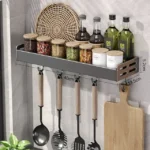 Wall-Mounted Kitchen Spice Storage Rack Condiment Rack Multifunctional Household Utensil Rack Kitchen Hanging Organizers - Image 9