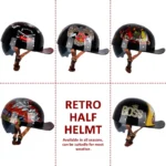 Vintage personalized men's and women's baseball caps motorcycle helmets ladybug helmets electric car baseball caps, half helmets - Image 3