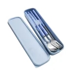 Kitchen Accessories Reusable With Box Tableware Portable Stainless Steel Spoon Fork Chopsticks Set Dinnerware Cutlery Set - Image 8