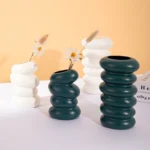 Nordic Vases Pure White Plastic Vases Imitation Ceramic Flower Vases Desktop Flowerpot Wedding Decor Home Ornament - Image 36