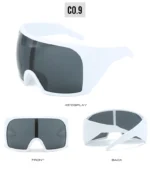 Oversized Sunglasses Men Wrap Anti Wind Personal Large Shades Futuristic Fashion Future Shield Uv400 Cycling Motorcycle - Image 28