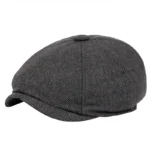 Retro Newsboy Caps Men British Painters Hats Autumn Winter Berets Herringbone Flat Cap Hip Hop Berets - Image 2