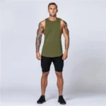 Muscle Exercise Tank Tops Men Summer Drop Armhole Vest Gym Clothing Cotton Singlet Cut Off Sleeveless T Shirt Bodybuilding Top - Image 15
