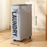 Laundry Basket With Wheels Large Capacity Yoga Mat Storage Basket Multifunctional Foldable Waterproof Dirty Clothes Storage Bag - Image 8