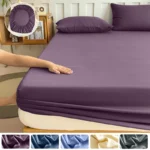 90/120/150/180x200 Fitted Bed Sheet With Elastic Band Solid Color Mattress Covers Protector Single Double King Beds 100% Polyest - Image 16