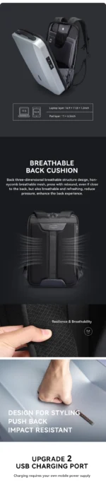 Mark Ryden ABS Anti-theft Outdoor Customised Laptop Bags Password Lock Travel Cycling Motorcycle Bags - Image 16