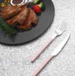 New Design Dinnerware 4 In 1 Set Stainless Steel 18/8(304) ABS Handle With Rivets Top Mirror Polishing Cutlery Sets For Kitchen - Image 34
