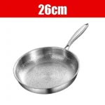 10”/11”/12” Tri-Ply Stainless Steel Frying Pan 3-layer Kitchen Cooking pans Fast Heating Chef's pan with Ergonomic Handles - Image 7
