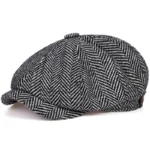 Retro Newsboy Caps Men British Painters Hats Autumn Winter Berets Herringbone Flat Cap Hip Hop Berets - Image 3