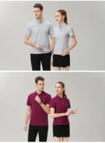 Polo shirt custom printed LOGO pattern lapel 2023 summer business leisure multi-style breathable company group diy embroidery - Image 23