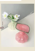 Glass Vase Pumpkin Shape Wave Retro European Hand-made Floral Arrangement Accessories Terrarium Flower Vases - Image 13