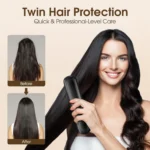 Hair Straightener Brush with LCD Display Cordless USB Charging Straightener Portable Mini Straightening Brush for Home Travel - Image 3
