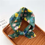 Floral Polka Dot Square Scarf Cotton Scarves Headband Headscarf Decoration Women Flower Kerchief Neckerchief Head Wrap Bandanas - Image 66