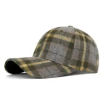 Hats for Men and Women New Classic Plaid Baseball Cap for Autumn and Winter Hard-Brimmed Face-Slimming Duckbill Cap Sun Hat - Image 10