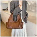 2024 New Women's Tote Bags Trendy Versatile Commuting Large Capacity One Shoulder Bag Summer Casual Solid Color Female Handbags - Image 45