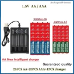 Best 1.5V AA9800mAh+AAA8800mAh+USBcharger 1.5V Rechargeable Nickel Hydrogen Battery, Used for Electronic Toys Camera Batteries - Image 16