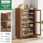 Shoe cabinet, shoe rack  household, simple indoor storage artifact, space-saving entry, and dust-proof dormitory. - Image 3