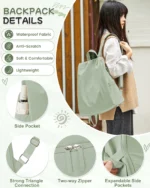 Backpack For Women, Simple Modern Backpack, Lightweight Work Backpack Women, Sac à Dos Femme, Anti Theft Travel Backpack - Image 4