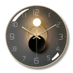 Wall Clock for Living Room Decor Kitchen Wall Clocks Battery Operated Round Glass Decorative Wall Clock Non Ticking - Image 6