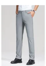 New Men's Business Office Party Suit Pants Spring Summer  Loose Ice Silk Breathable Pants Casual Trousers Male Straight Pants - Image 26