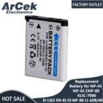 Replacement Battery Brand New for Fuji NP-45 NP-42 CNP-80 KLIC-7006 D-LI63 EN-EL10 NP-80 LI-42B/40 1500mAh Camera Batteries - Image 7