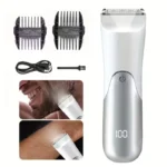 Electric Beard Trimmer for Men LED Hair Cutting Machine Intimate Area Shaver with Safety Razor Clipper for Facial Hair Shaving - Image 7
