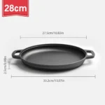 Cast Iron Frying Pan Non-stick pan Pizza Egg Pancake Pot Vegetable Steak Skillet Home Kitchen Flat Pan Omelette Outdoor Cookware - Image 7