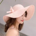 Hats for women in summer, beach hats, seaside outings, face covering, sun protection, large brim sun hats, foldable sun hats - Image 6