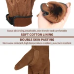 Leather Gloves for Work, deri eldiven erkek ,Fireproof ,용접장갑,Puncture Resistant,Gants anti coupure,Men Glove,Guantes trabajo - Image 3