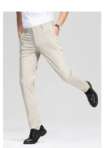 New Men's Business Office Party Suit Pants Spring Summer  Loose Ice Silk Breathable Pants Casual Trousers Male Straight Pants - Image 33