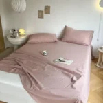 Bed Sheets Plaid Non-slip Comfortable Washed Twin Queen Full Size Nordic Style Universal Bedspread Simple Durable Antibacterial - Image 25
