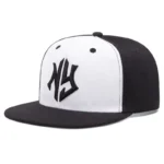 Men's and women's flat brimmed hatsStreet Embroidery Letter NYHip hop flat brimmed hat with adjustable styleFashionable - Image 8