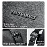 Septwolves High Quality Business Printed Leather Backpack Man Designer Drawstring Flip Monogram Laptop Bags Print Work Rucksack - Image 5