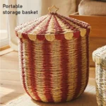 Large Laundry Basket Household Paper Based Compilation Laundry Basket Removable Bathroom Dirty Clothes Home Storage Baskets - Image 2