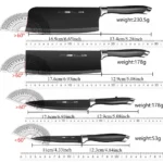 6pcs Kitchen Knife Set with Knife Holder High-grade Black Steel Knife Set Gift Knife Stainless Steel Kitchen Utensils Household - Image 6