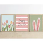 Easter Ribbit Wall Art | Easter Decorations | Happy Easter Sign | Easter Egg Art | Spring Wall Art | Easter Art Bunny Wall Art - Image 2