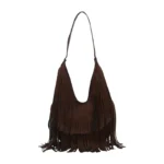 Large Capacity Casual Solid Retro Tassel Tote Bags Hot Sale Versatile Underarm Women's Bag Concise Advanced Sense Shoulder Bags - Image 11