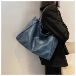 Tote Women's Bag Korean Style Large Capacity Soft Leather Shoulder Bag Retro Casual Hand-held Bucket Bag 2025 Одноплечевая сумка - Image 23