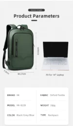 Heroic Knight Men Business Backpack Multifunction Slim Laptop Bags For Women outdoors Waterproof pack Aesthetic Backpack Design - Image 25