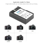 2400mAh EN EL9 EN EL9A EN-EL9 EL9A ENEL9 Batteries + LED Charger MH-23 for Nikon D40 D40X D60 D3000 D5000 Digital Camera battery - Image 6
