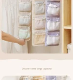 5/10 Pockets Underwear Socks Hanging Organizers Behind Door Storage Wardrobe Hanging Storage Bag Closet Organizer - Image 18